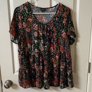Torrid Floral Baby Doll Blouse Women’s 1